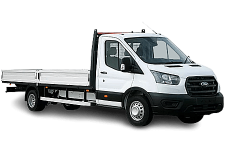 Car Hire Walton-on-Thames - White Ford Transit Dropside Van - Van hire Walton-on-thames